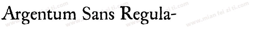 Argentum Sans Regula字体转换